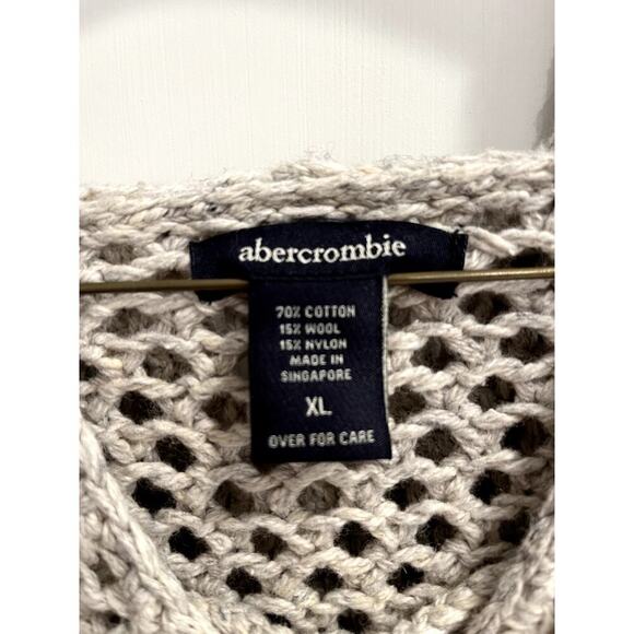 Abercrombie Open Knit Sweater Hood Size XL (see measurements - runs small) - Picture 4 of 5